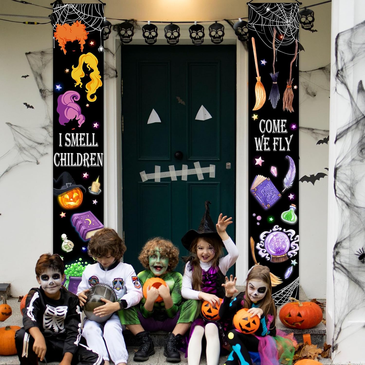 Halloween Porch Banner Signs Outdoor Decorations