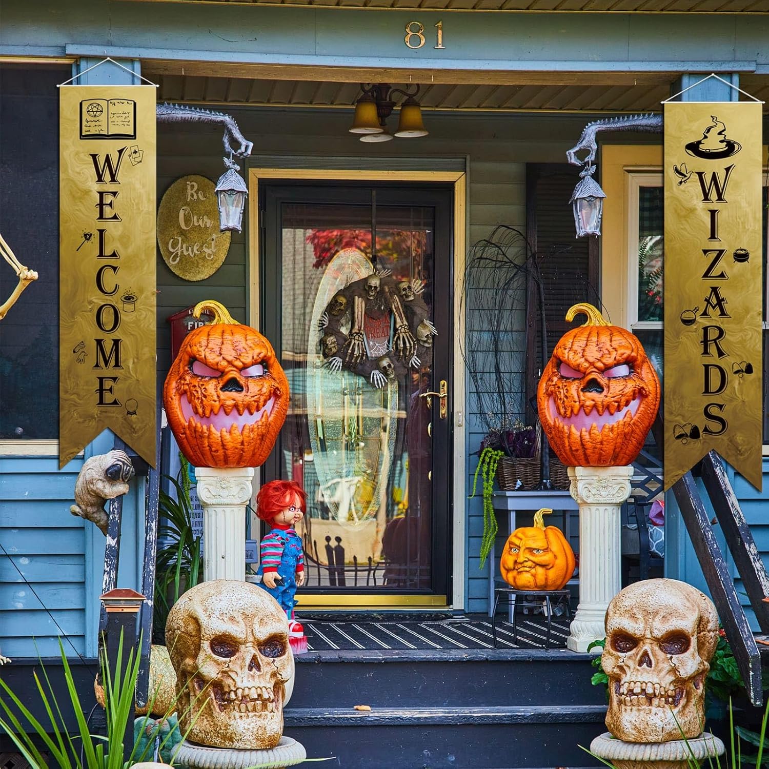 Wizard Door Signs Set of 2 Halloween Banners