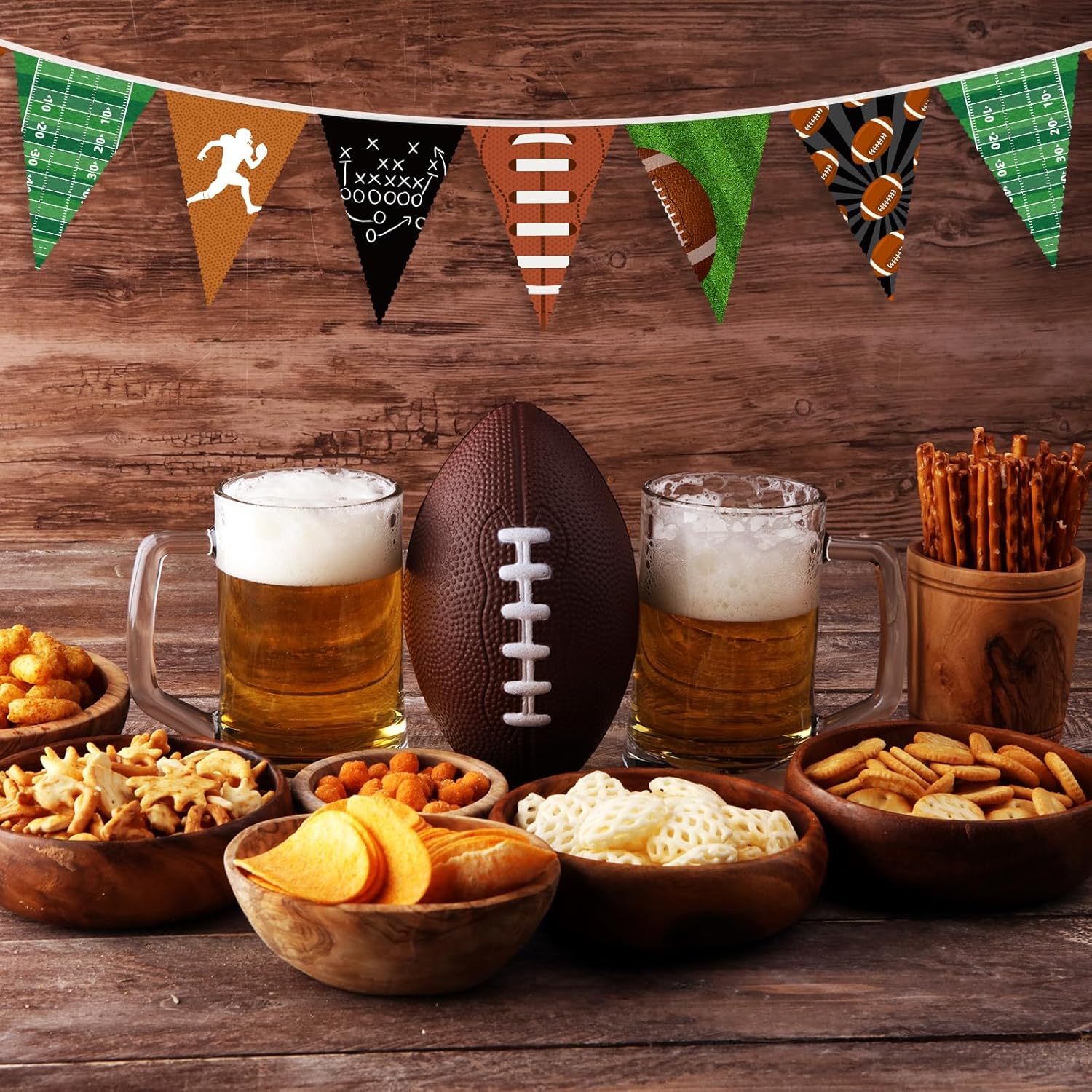 32ft Football Pennant Banner Garland Decor