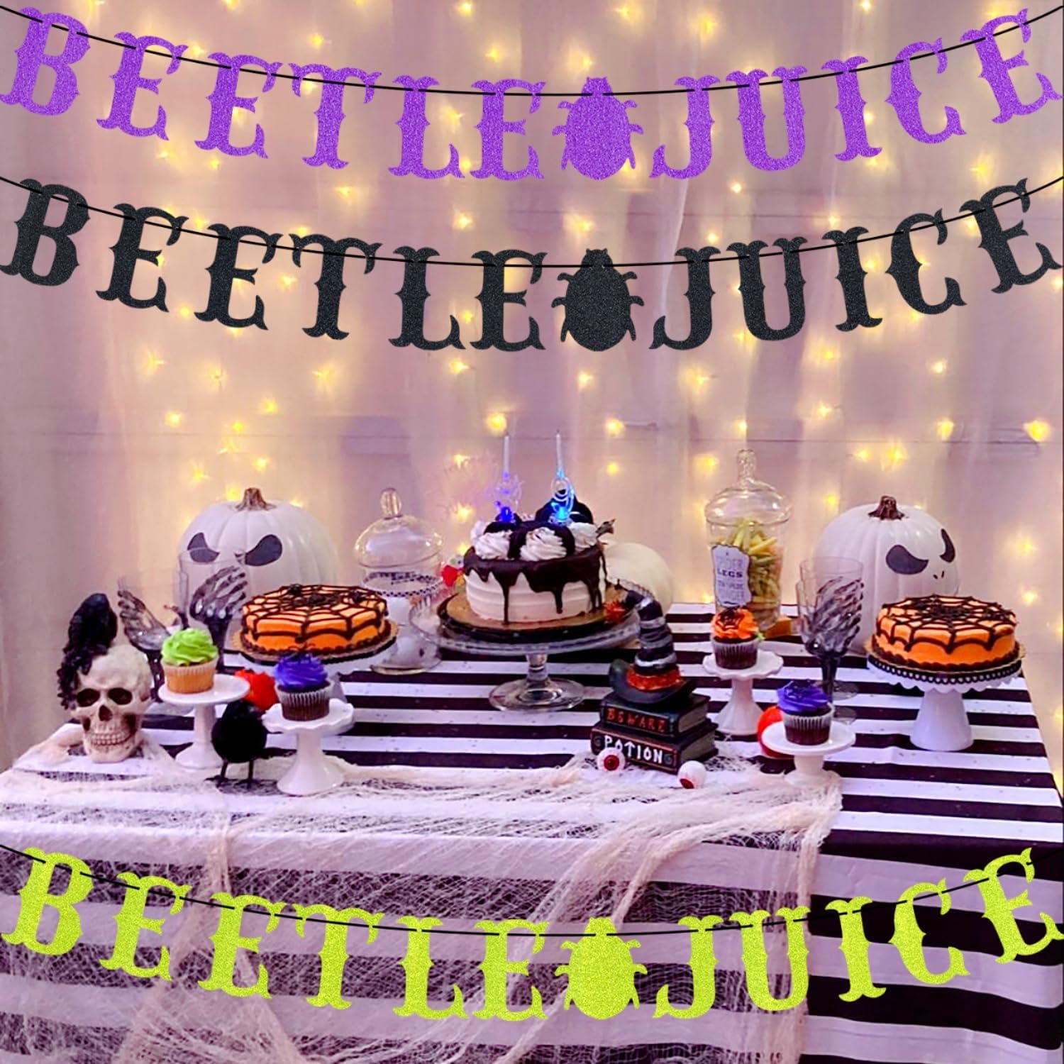 Glitter Beetle Themed Party Banner Decorations