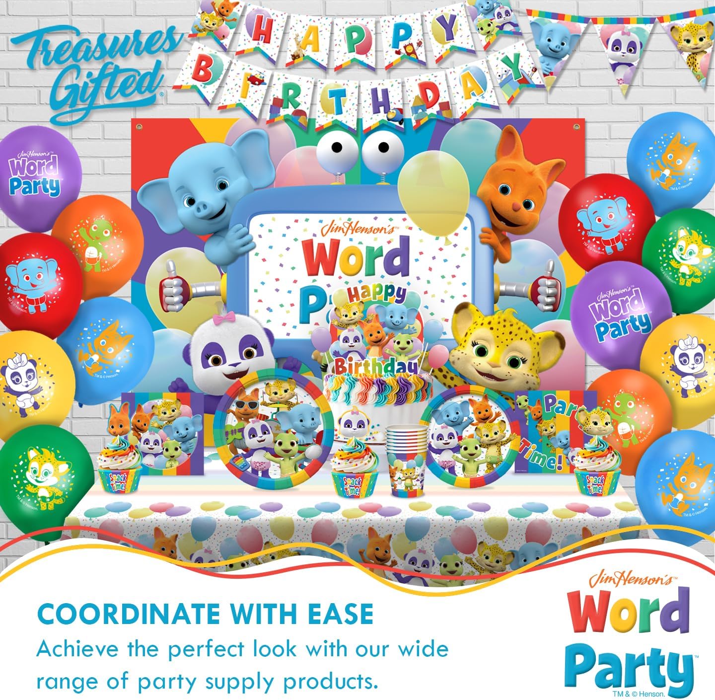 Treasures Gifted Word Party Birthday Banner - 15 Panel Decorations