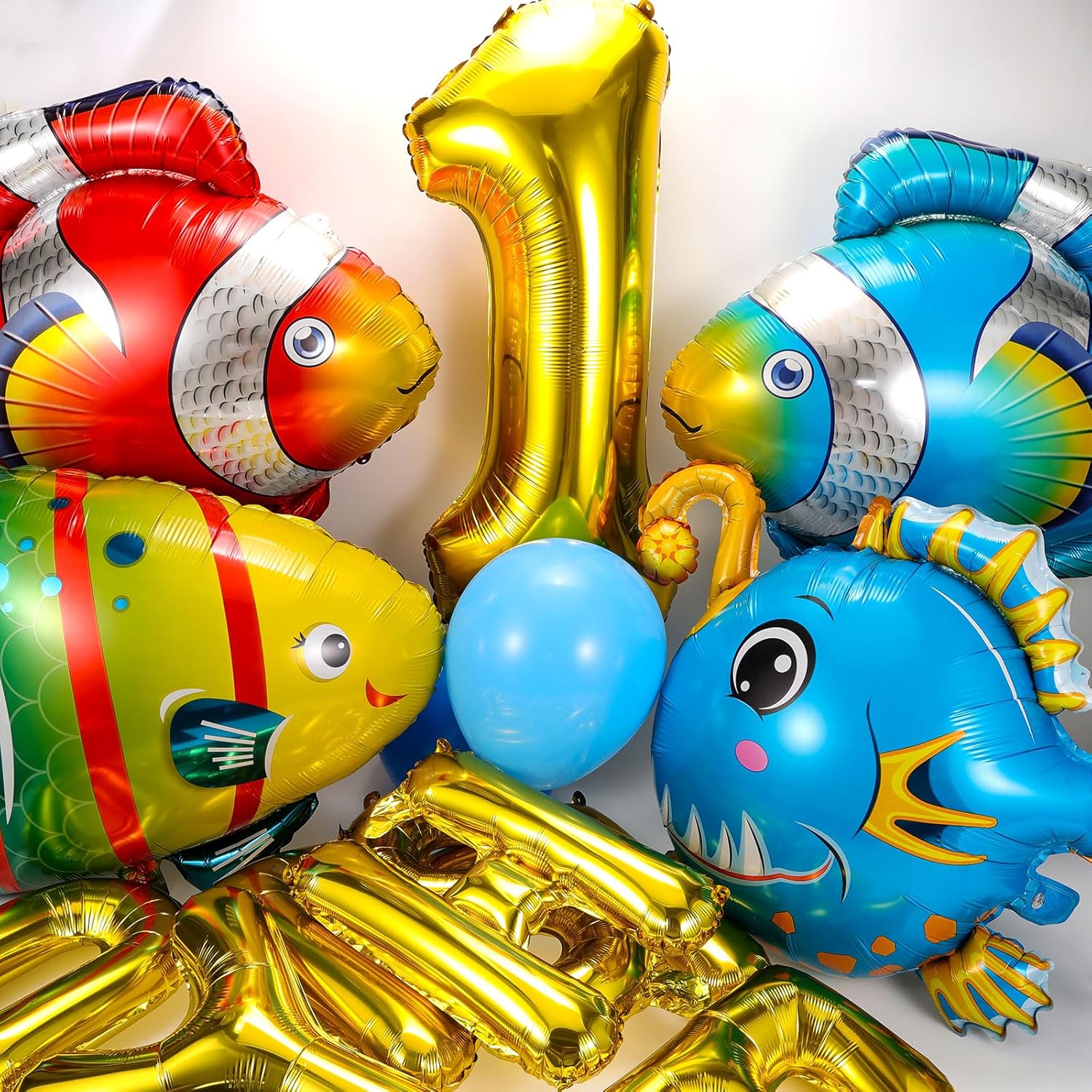 PHOGARY Fish Balloons for 1st Birthday Decorations