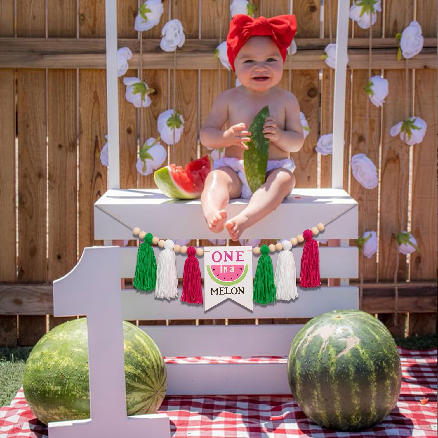 Watermelon High Chair Banner for Kids Party Decor