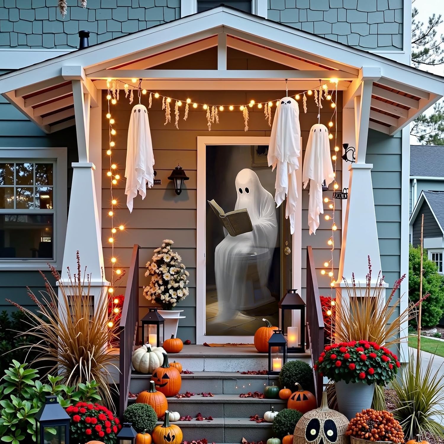 Bunny Chorus Halloween Door Cover 35x78 Inch