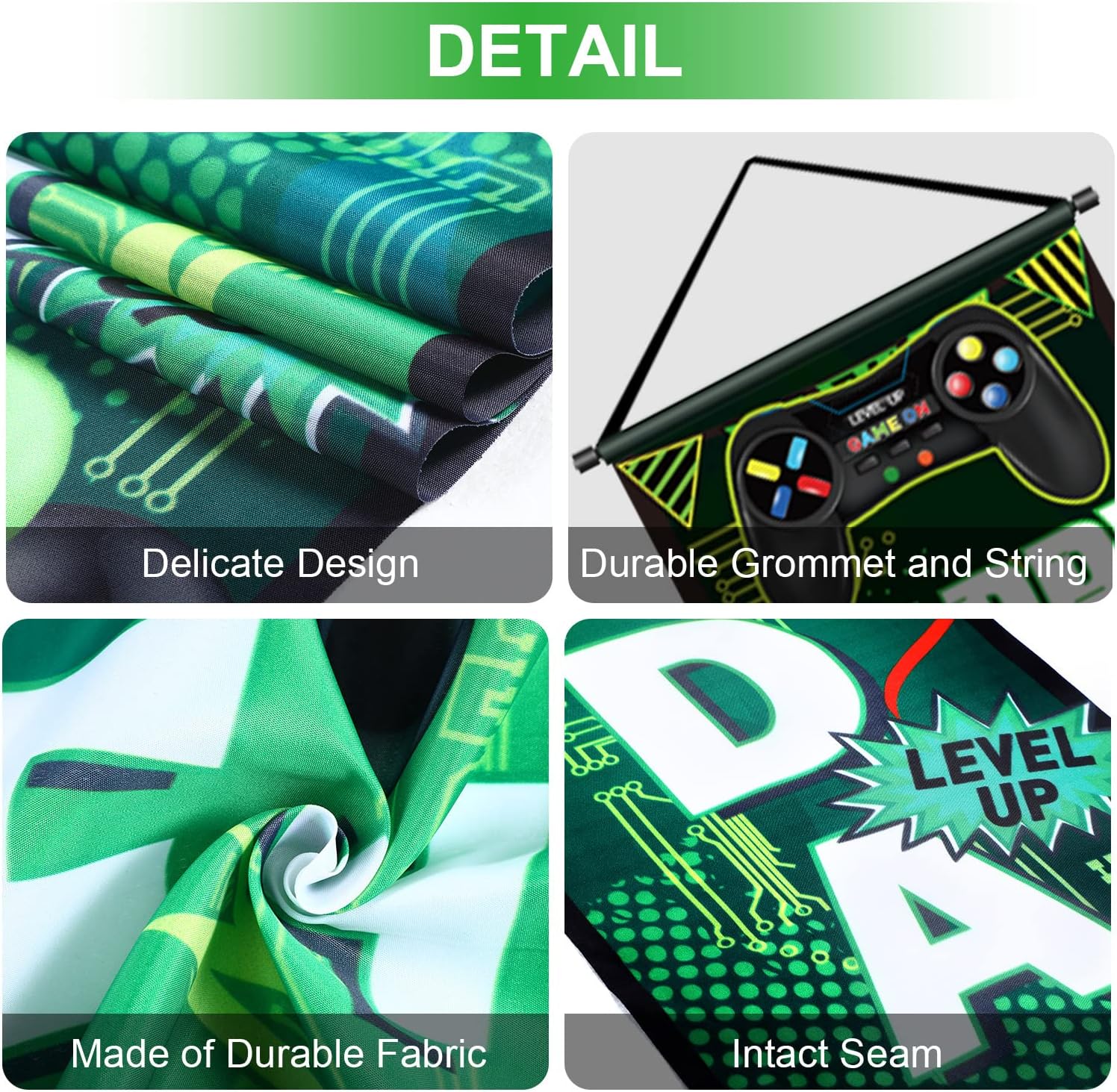 Blulu Game On Birthday Banner - Video Game Party Decor