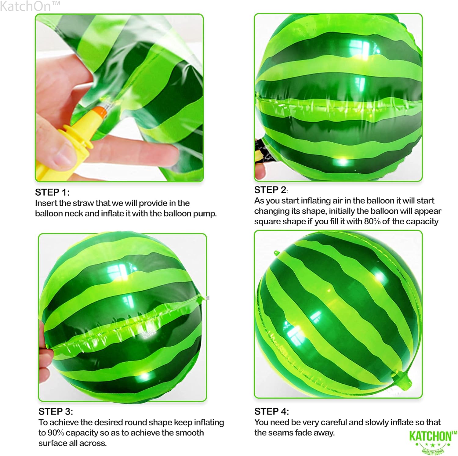KatchOn Big 22 Inch Watermelon Balloons Pack of 6