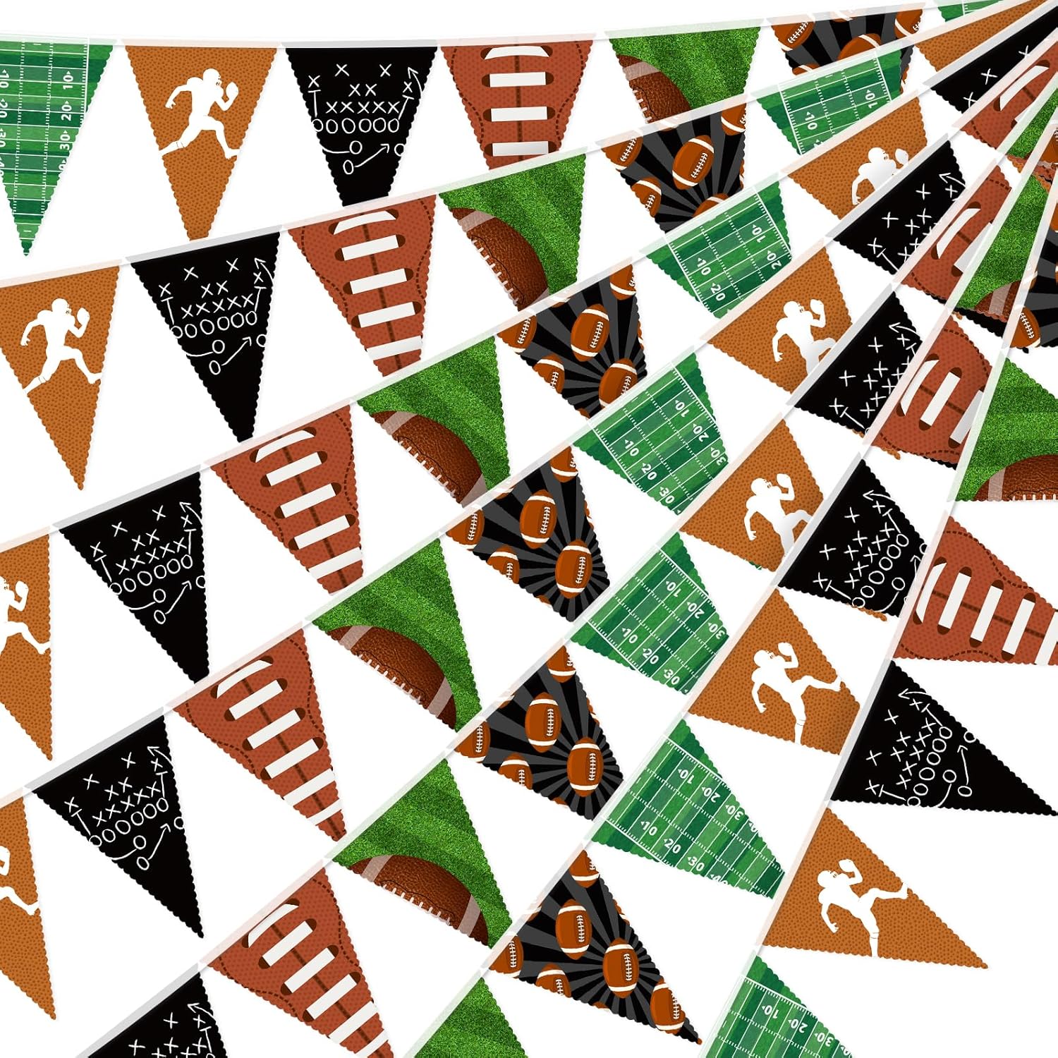 32ft Football Pennant Banner Garland Decor