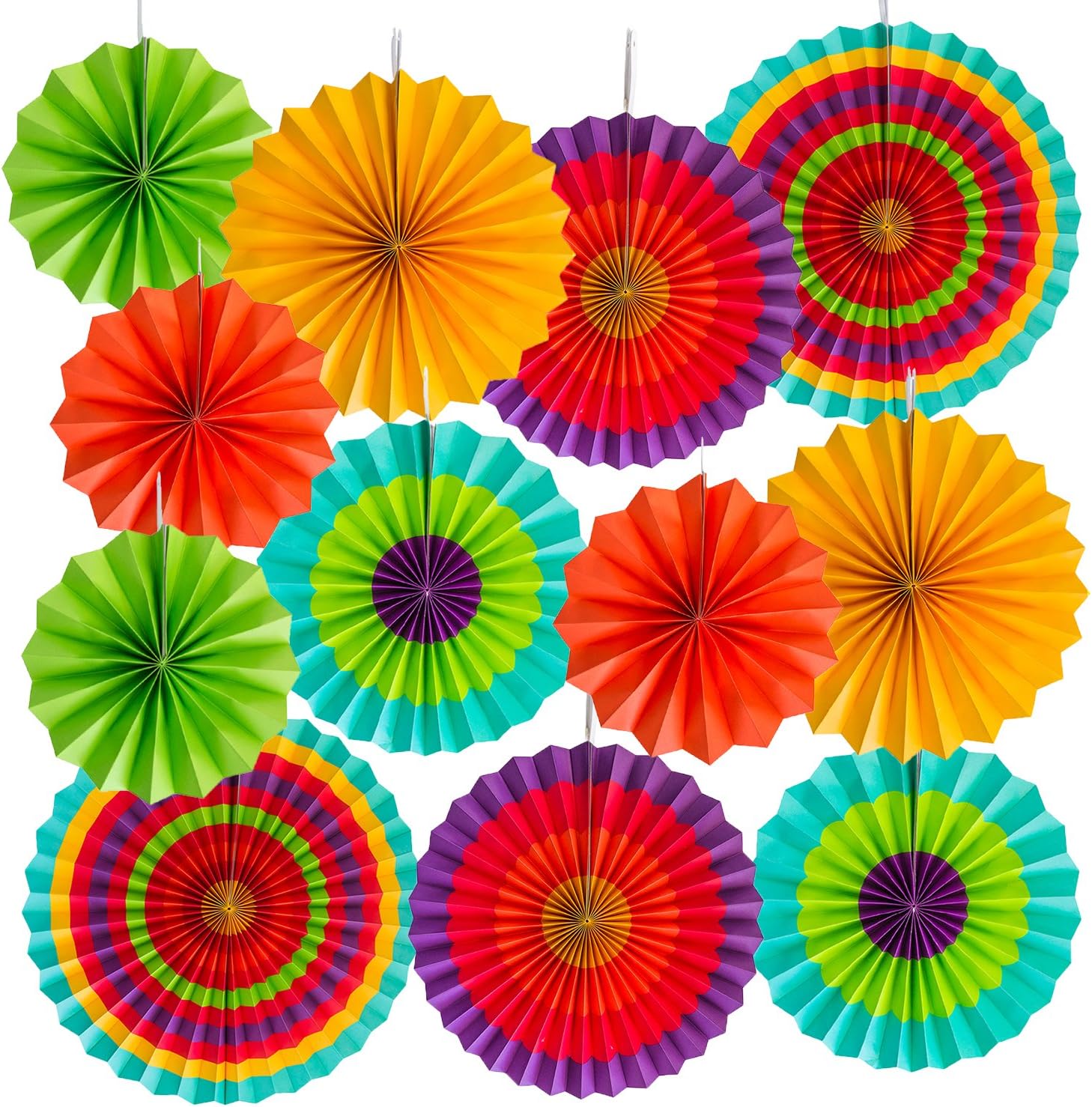 Super Z Outlet Paper Fans for Kids Party Decorations