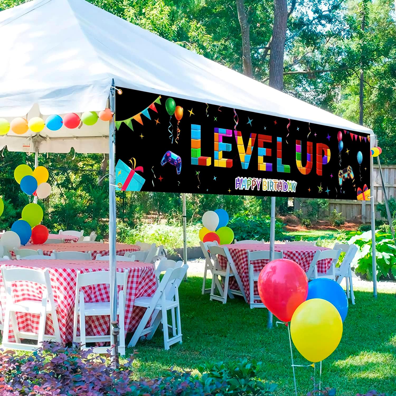 Video Game Happy Birthday Banner for Party Decor