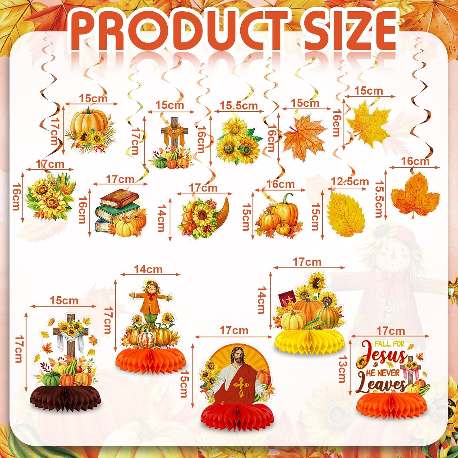 Blosssound Fall for Jesus Decorations 29 Pack