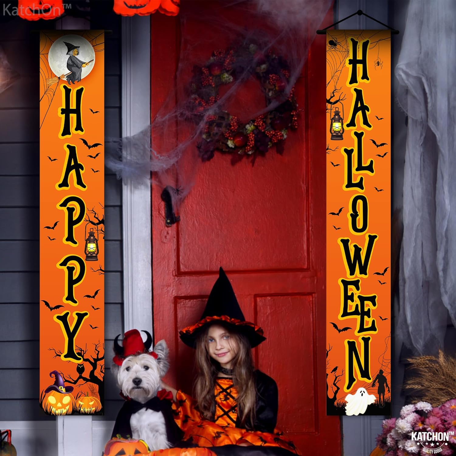 KatchOn Happy Halloween Door Banner XtraLarge