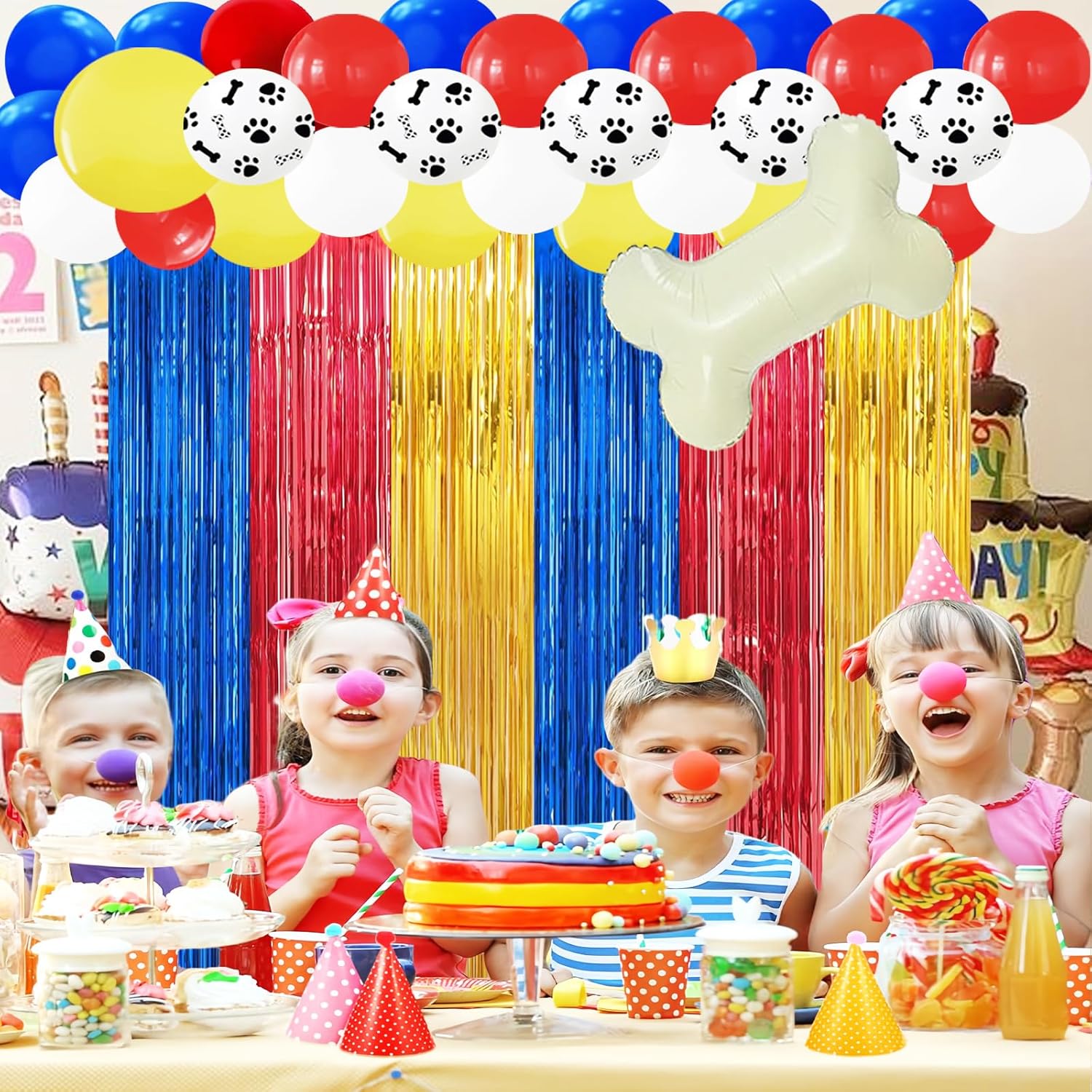 23Pcs Cartoon Paw Birthday Decorations for Kids Party