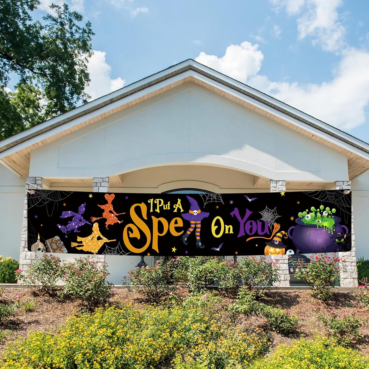 Hocus Witch Halloween Yard Sign Banner 98x2ft
