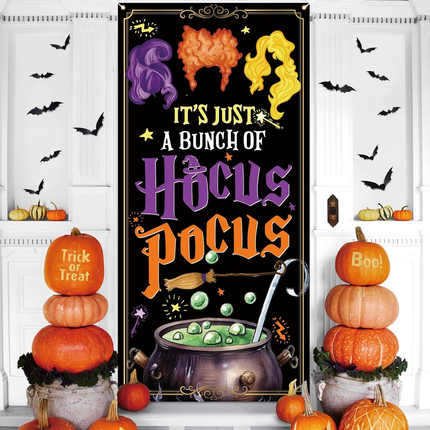 Hocus Pocus Sanderson Sisters Halloween Door Cover Banner