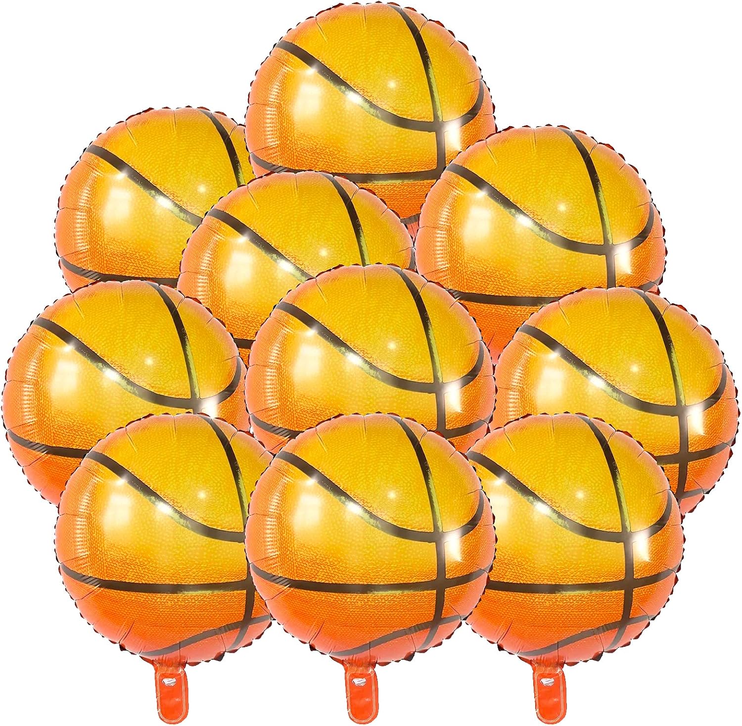 18 Inch Basketball Balloons with Double Sided Dots 10 PCS