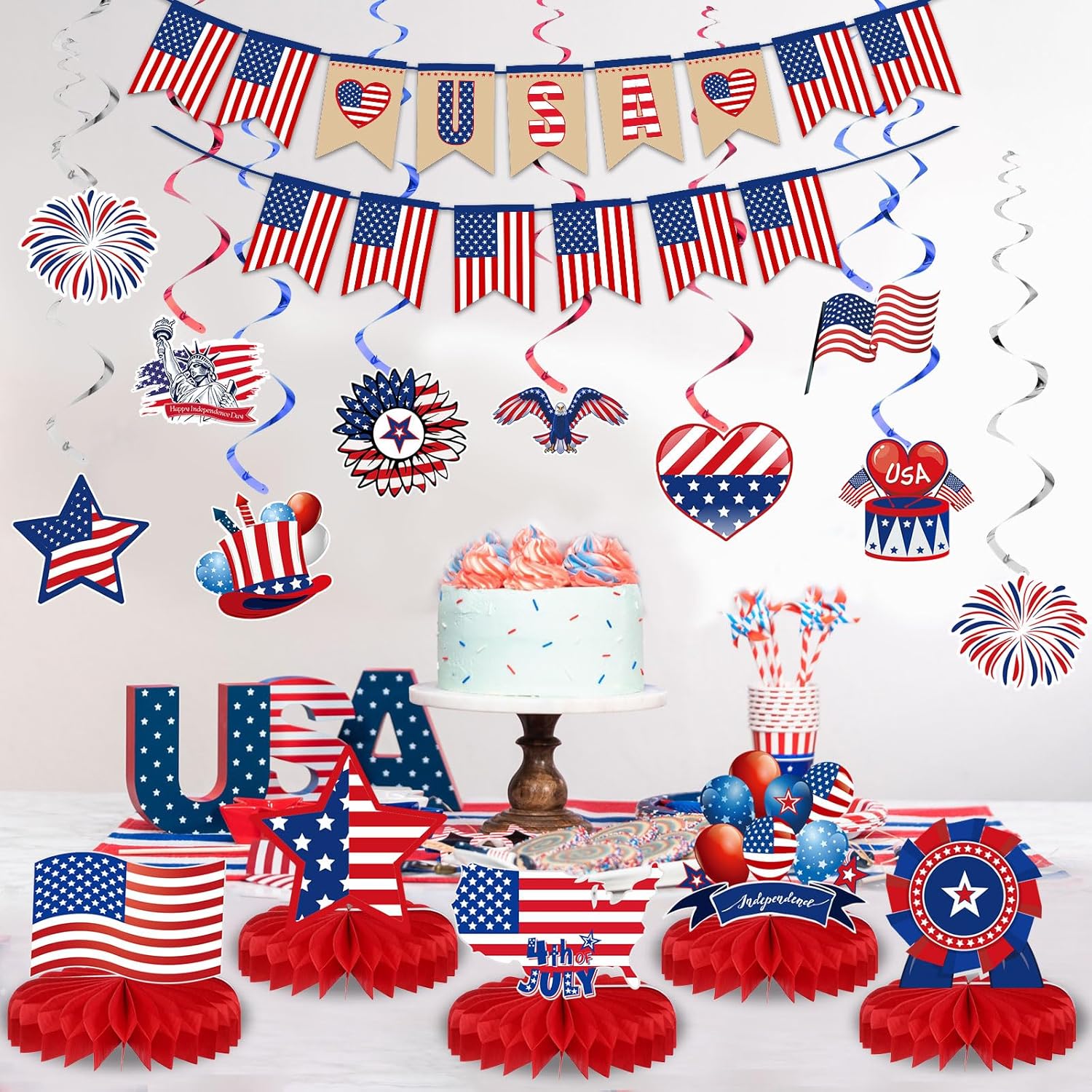 Blosssound 4th of July Decorations Set 27 Pcs