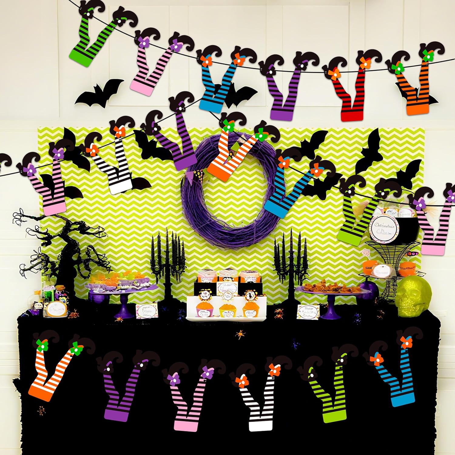 Witch Boot Halloween Banners 2pcs Decorations