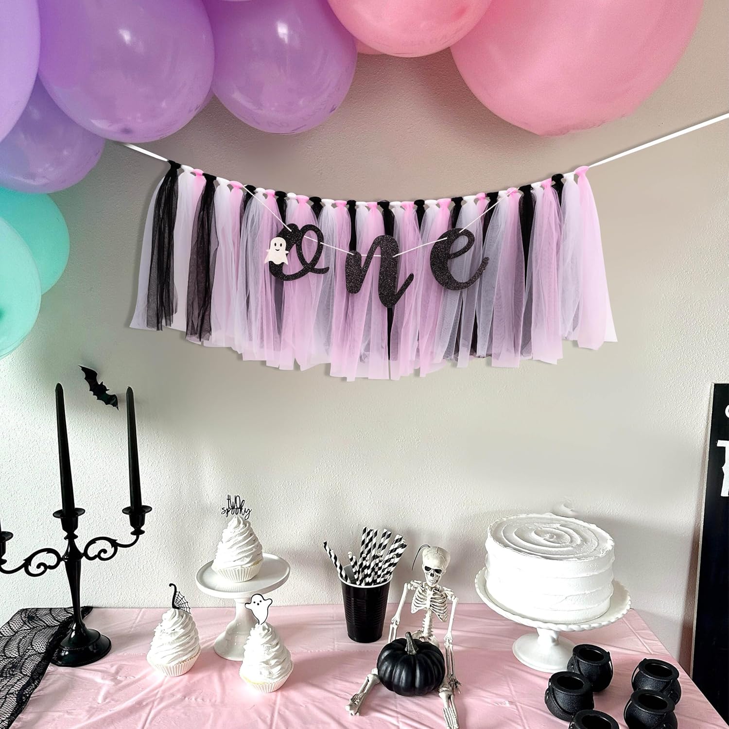 Halloween Birthday Highchair Banner for Little Girls