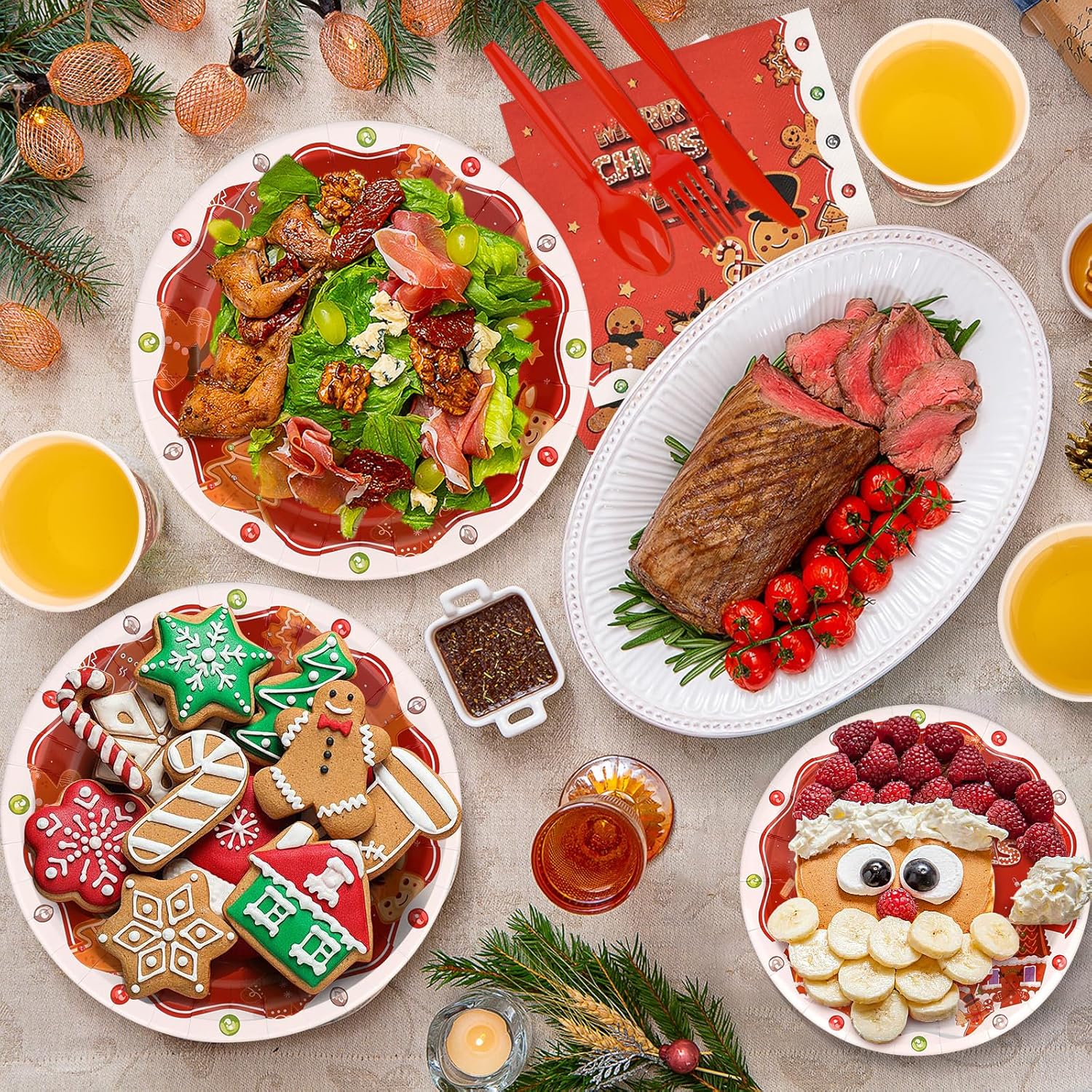 KesaPlan 170 Piece Christmas Party Supplies Set
