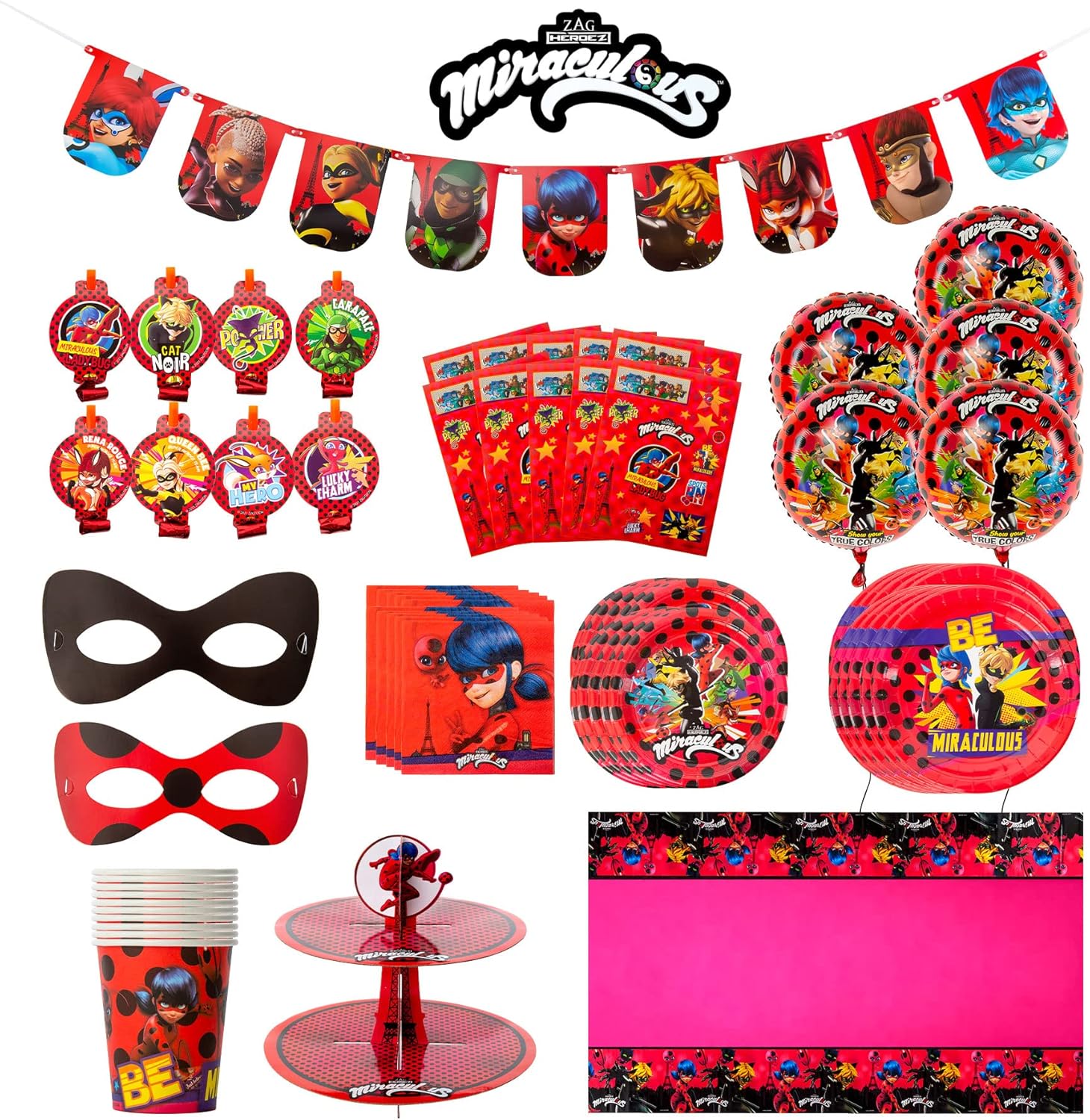Miraculous Ladybug Party-In-A-Box Kit - Cat Noir Edition
