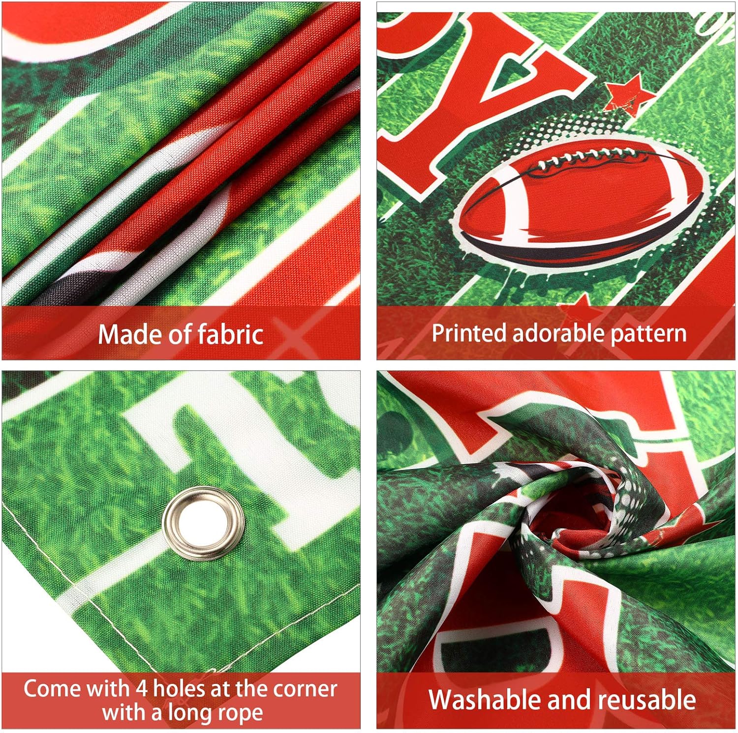 Tatuo Football Themed Birthday Party Decor Banner