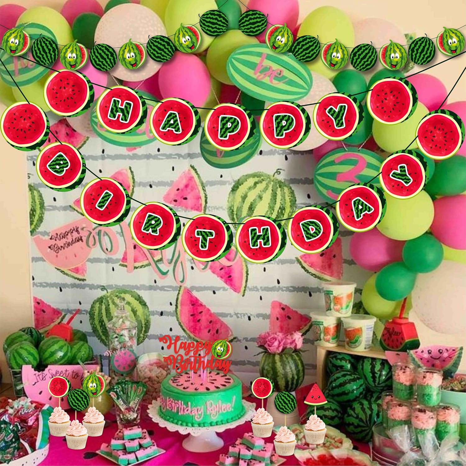 Seyal Watermelon Theme Birthday Party Decorations