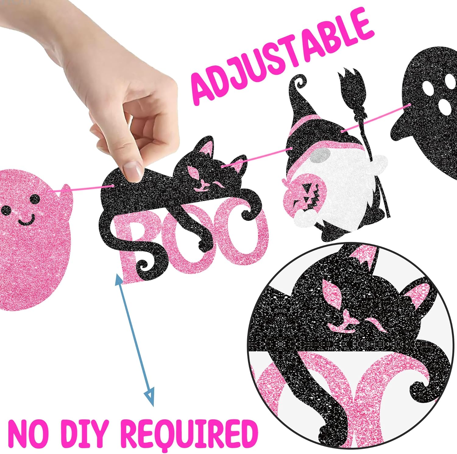 Halloween Boo Birthday Decor 2PCS Ghost Theme Banners