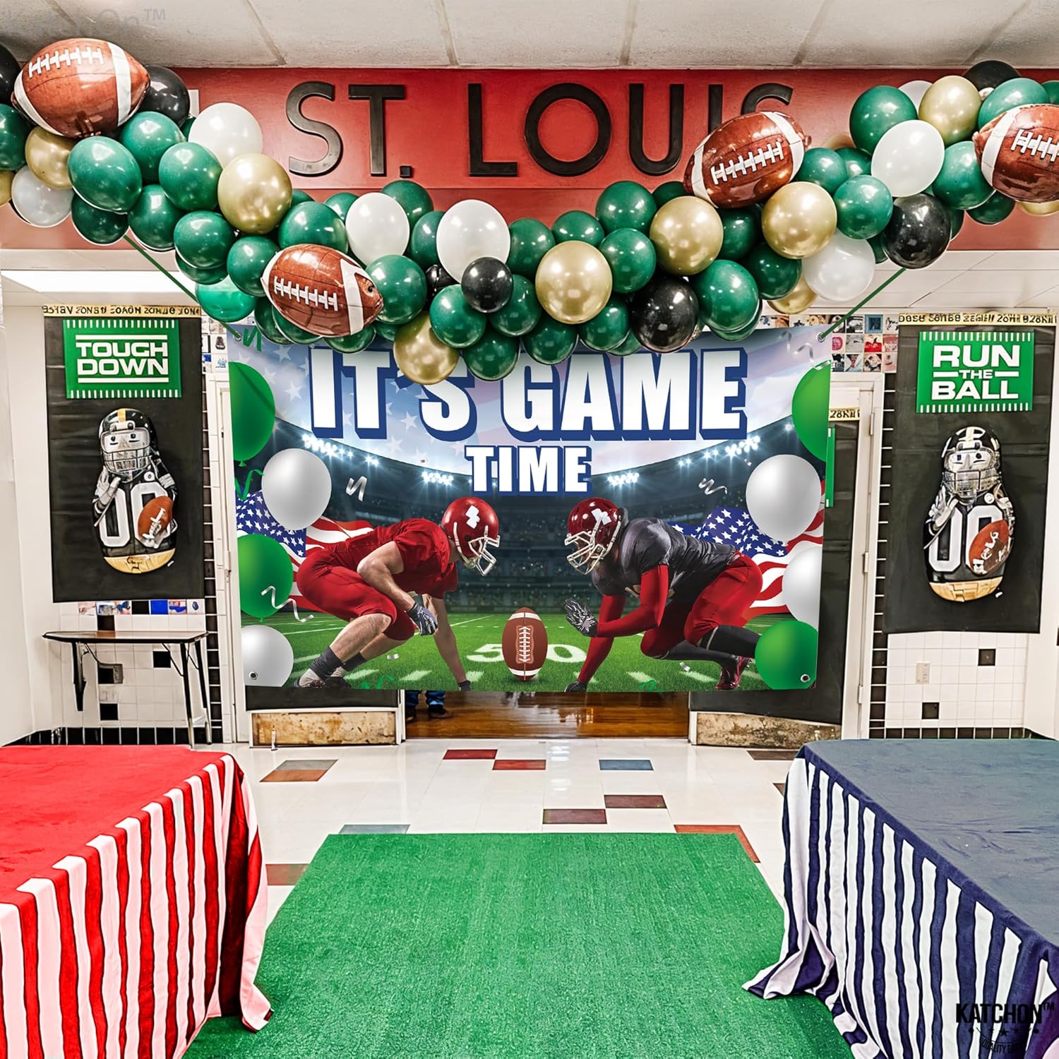 KatchOn XtraLarge Football Backdrop 72x44 Inch Banner