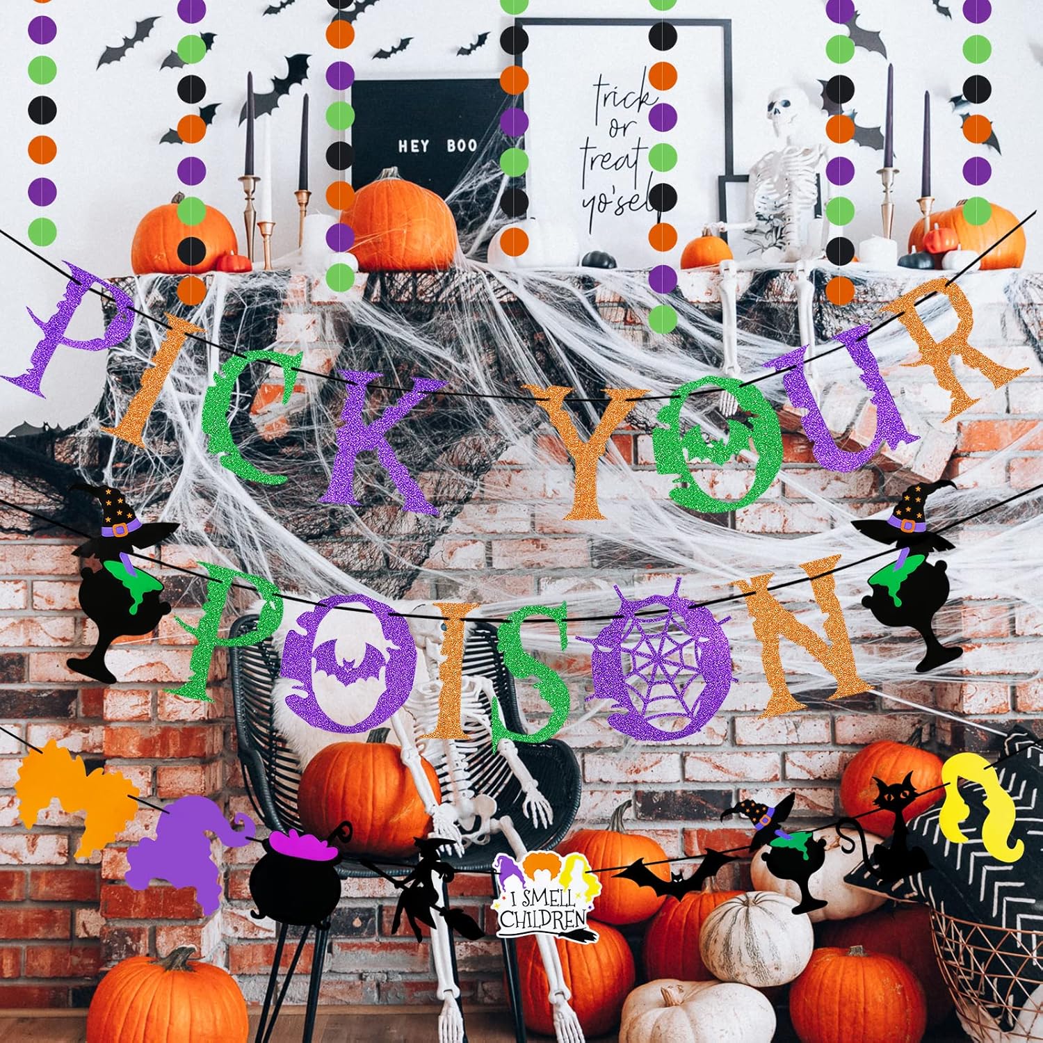 Pick Your Poison Halloween Banner Decor Set