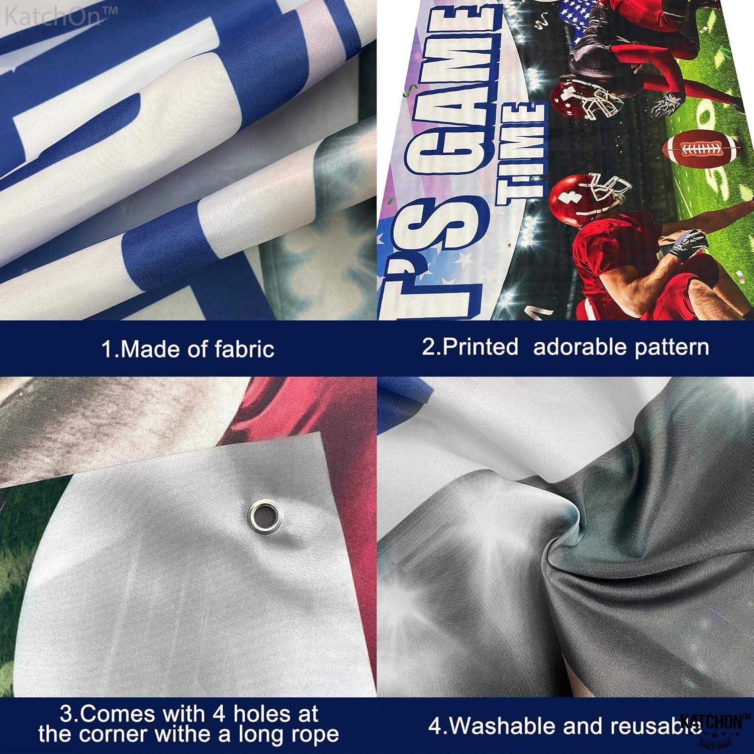 KatchOn XtraLarge Football Backdrop 72x44 Inch Banner