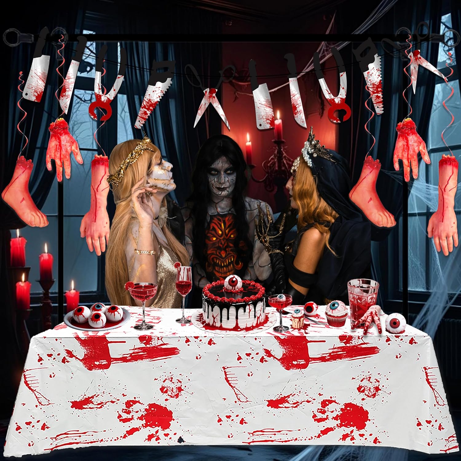 Halloween Party Decorations with Adjustable Balloon Stand