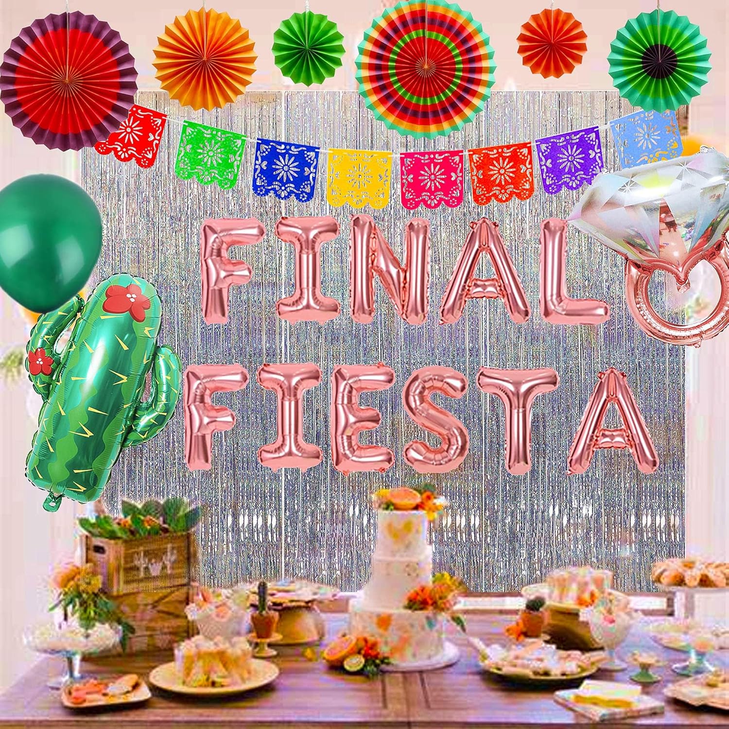 JeVenis Final Fiesta Bachelorette Party Balloon Backdrop Decoration